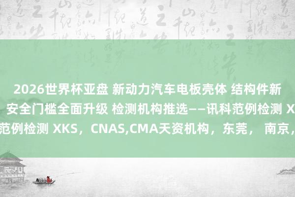2026世界杯亚盘 新动力汽车电板壳体 结构件新增三大专项测试条目，安全门槛全面升级 检测机构推选——讯科范例检测 XKS，CNAS，CMA天资机构，东莞， 南京，武汉分点