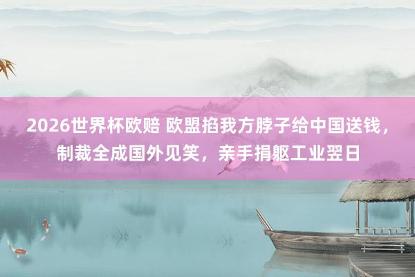 2026世界杯欧赔 欧盟掐我方脖子给中国送钱,制裁全成国外见笑,亲手捐躯工业翌日