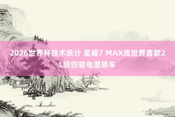 2026世界杯技术统计 星耀7 MAX成世界首款2L级四驱电混轿车