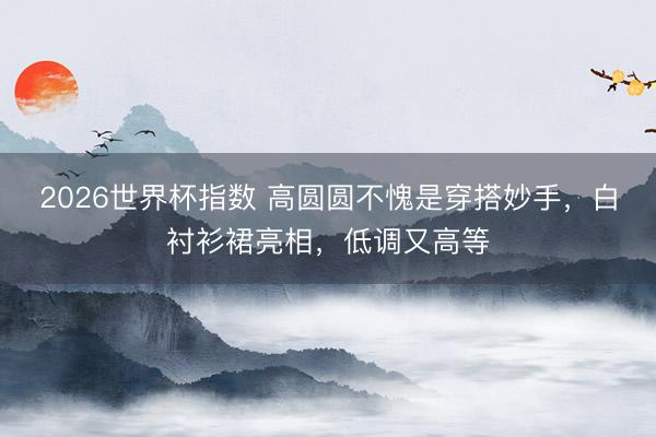 2026世界杯指数 高圆圆不愧是穿搭妙手,白衬衫裙亮相,低调又高等