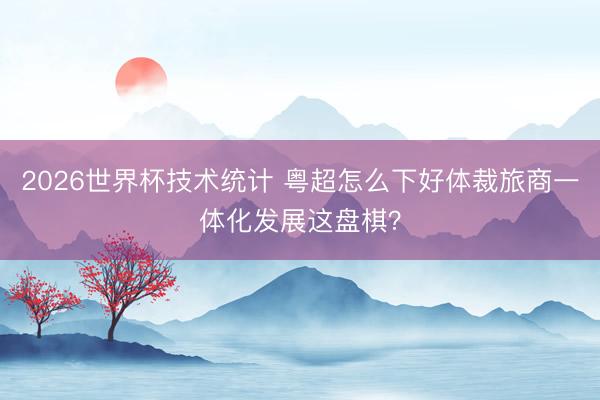 2026世界杯技术统计 粤超怎么下好体裁旅商一体化发展这盘棋？
